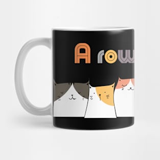 Cute Cat Design: A Row of Cats Mug